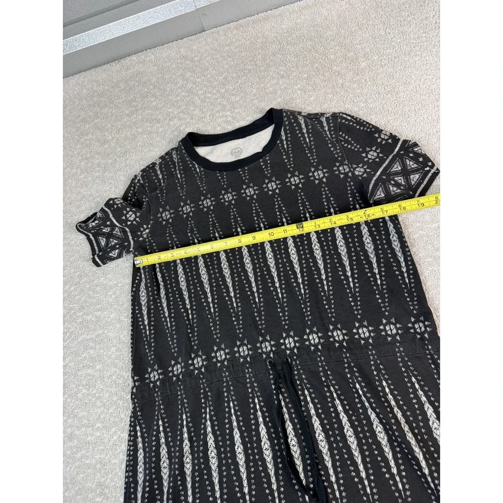 Tory Burch Dress Womens XS Black‎ Geometric Pima Cotton T-Shirt Casual Mini